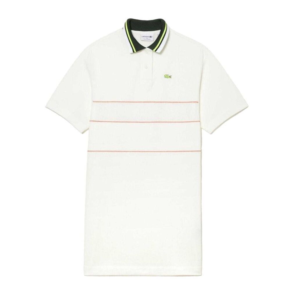 Lacoste Womens/Ladies Stripe Relaxed Fit Polo Shirt Dress / Cream
